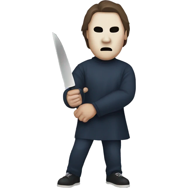 Michael Myers holding a knife  emoji