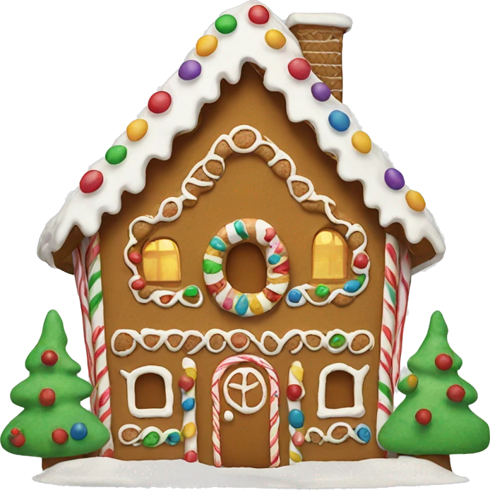 gingerbread house emoji