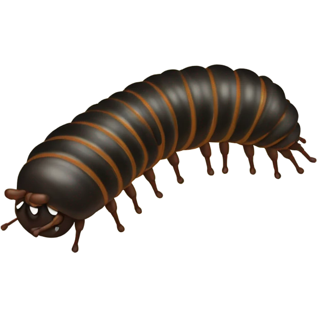 Millipede with eyes emoji