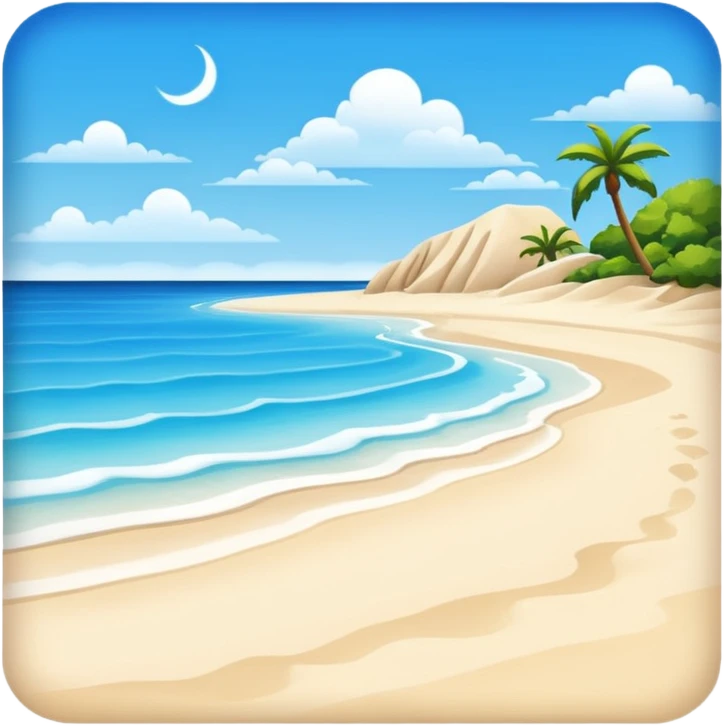 Пляж без человека  emoji