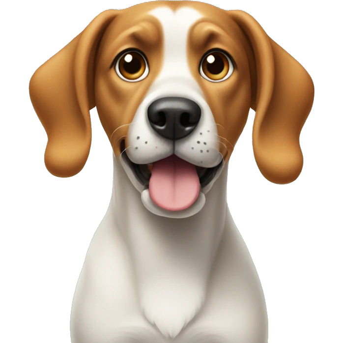 Dog with wagging tail emoji