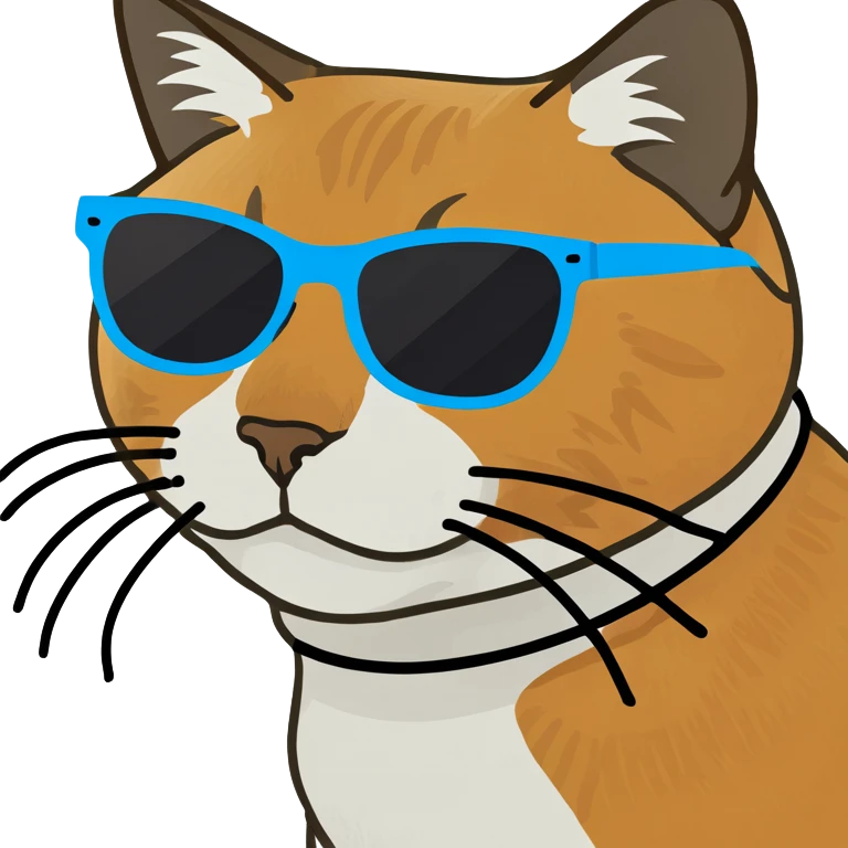 Cat with sunglasses emoji