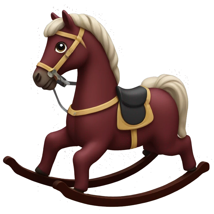 burgundy rocking horse emoji
