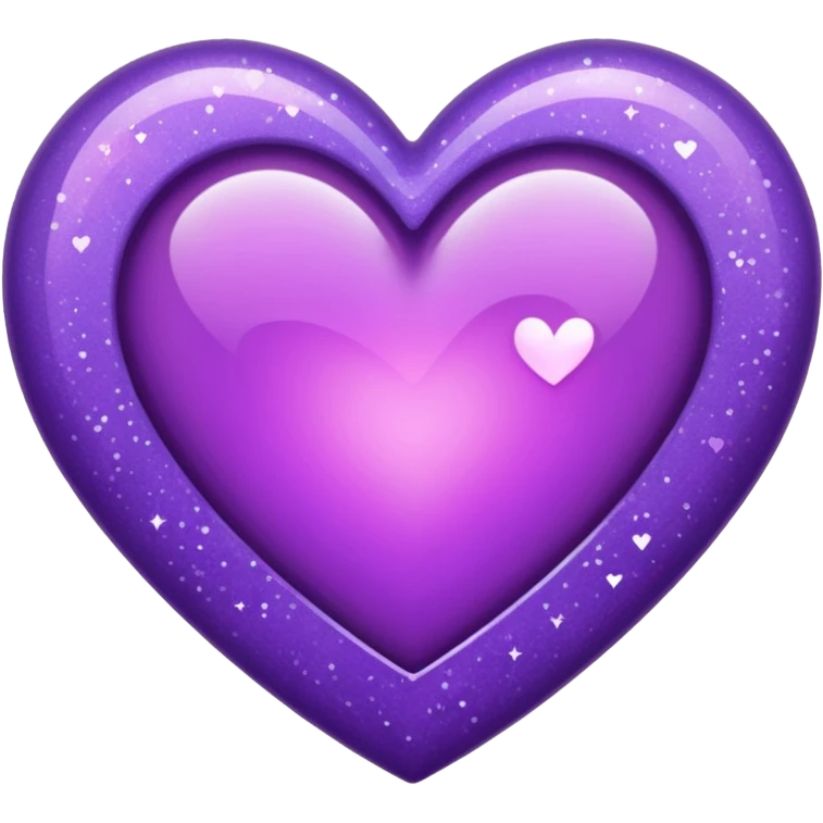 purple heart with a glitter effect emoji