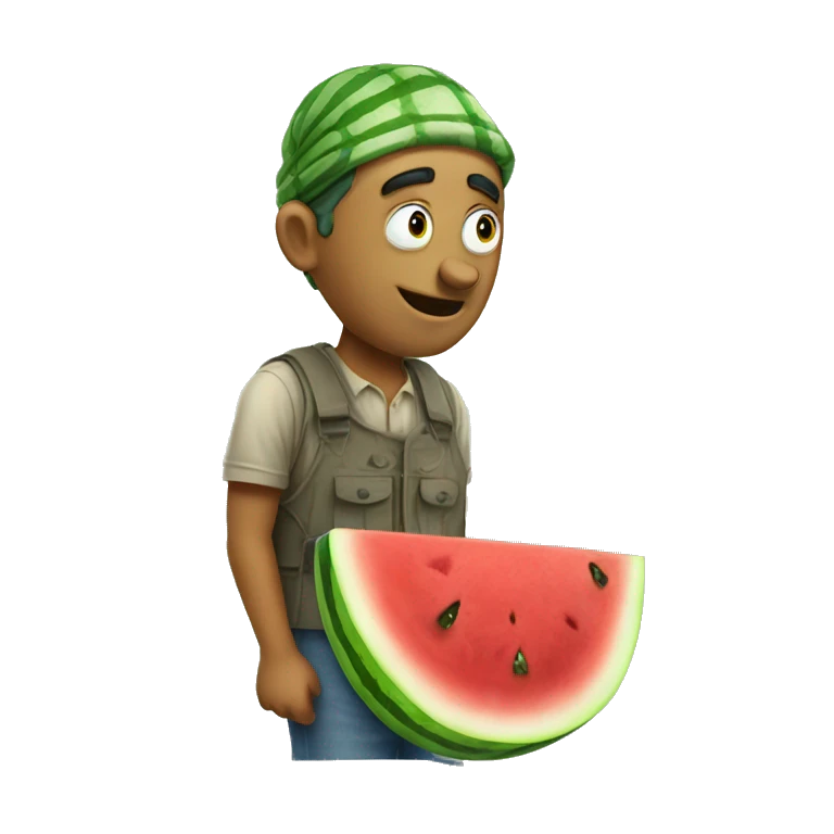 beggar watermelon emoji