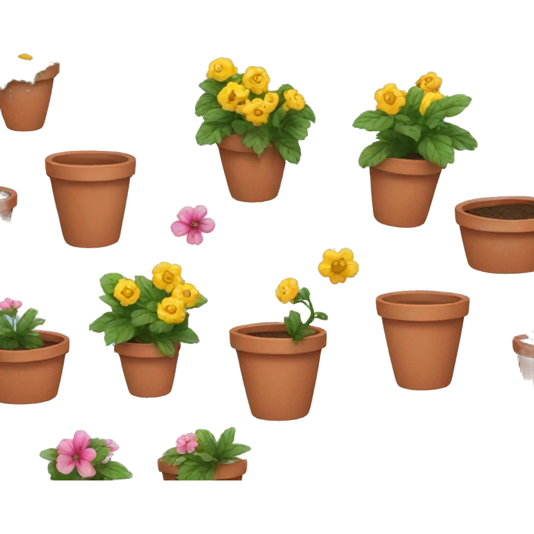 flower pots emoji