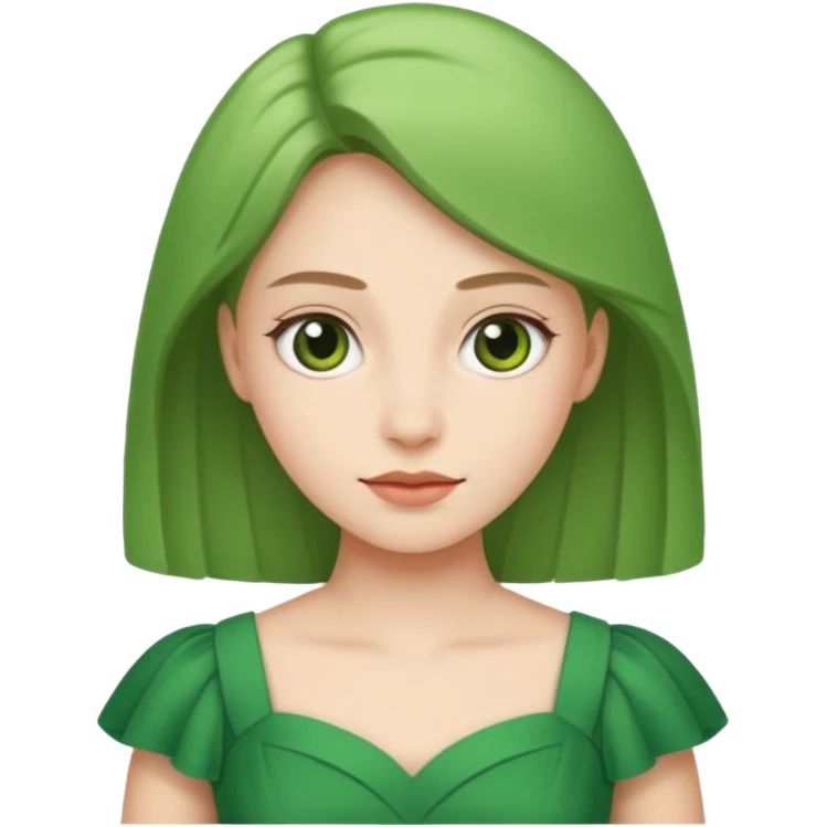 green dress character. emoji