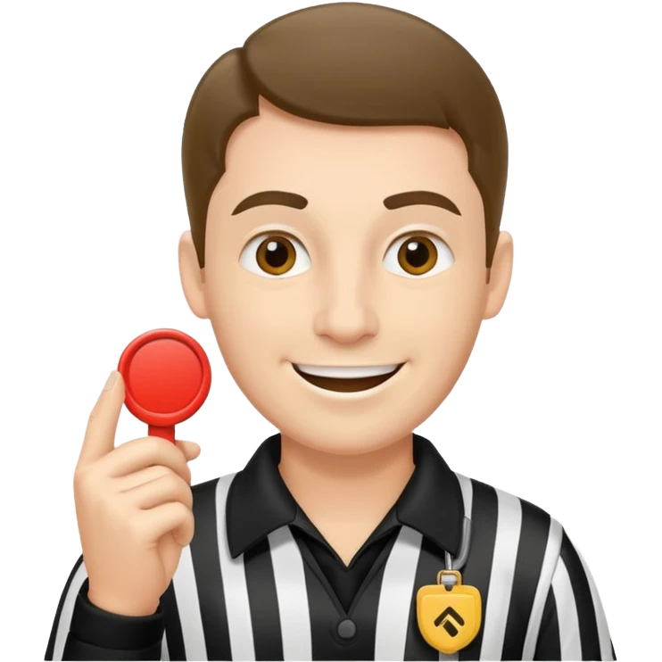 referee with a whistle emoji