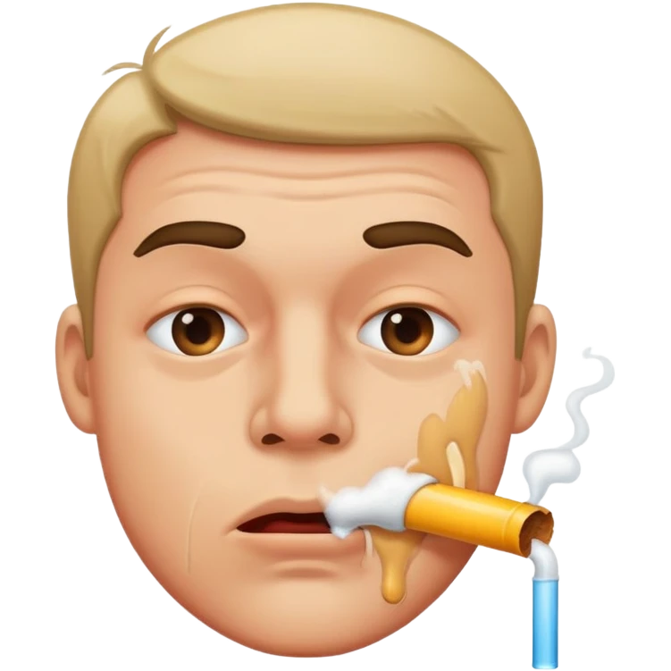 A man snorting  emoji