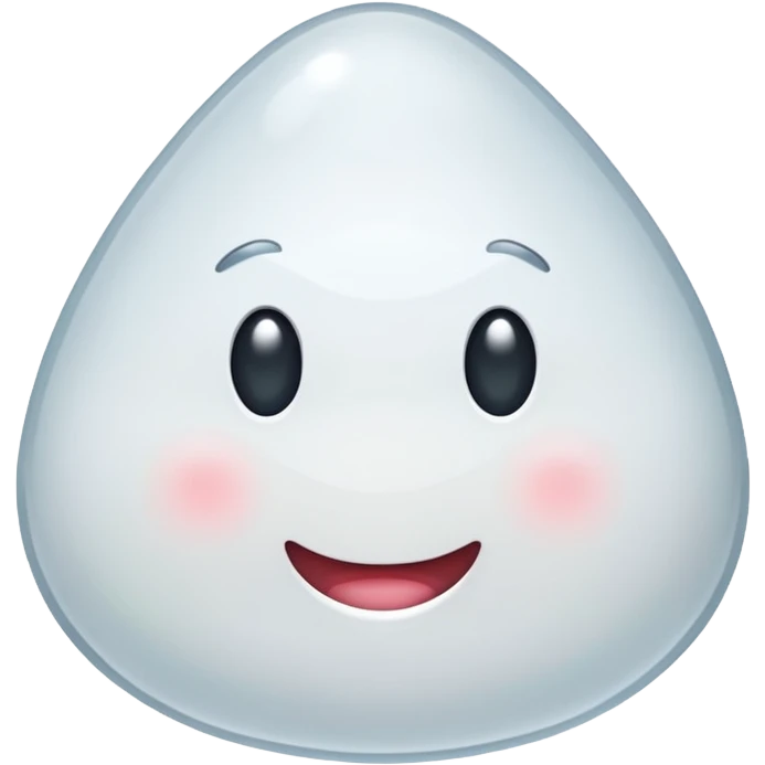 white gum drop emoji