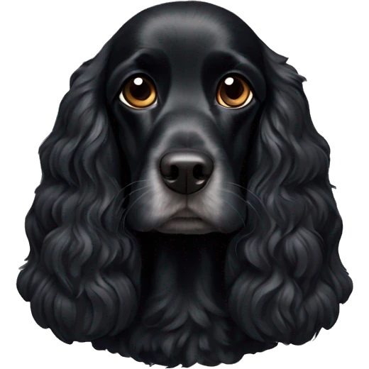 Black cocker spaniel  emoji