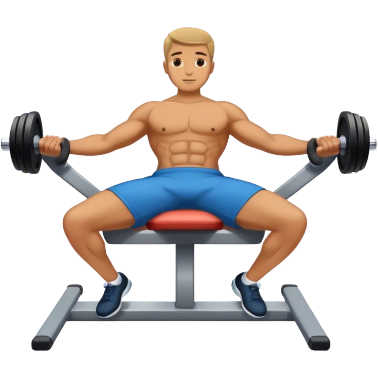 guy lying pec deck fly exercise emoji