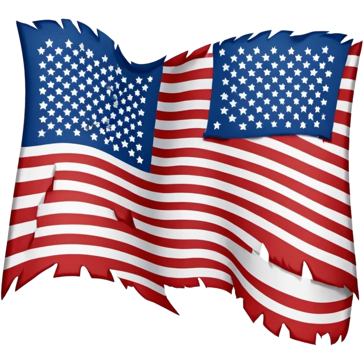 tattered upside down American flag emoji