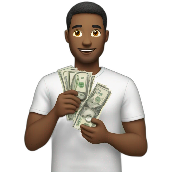 Man holding money  emoji