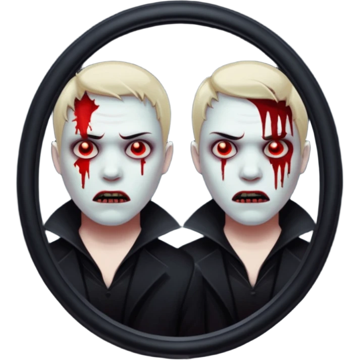 Spooky killer on mirror behind me emoji