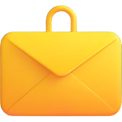 correo icon, rounded, shiny, playful emoji