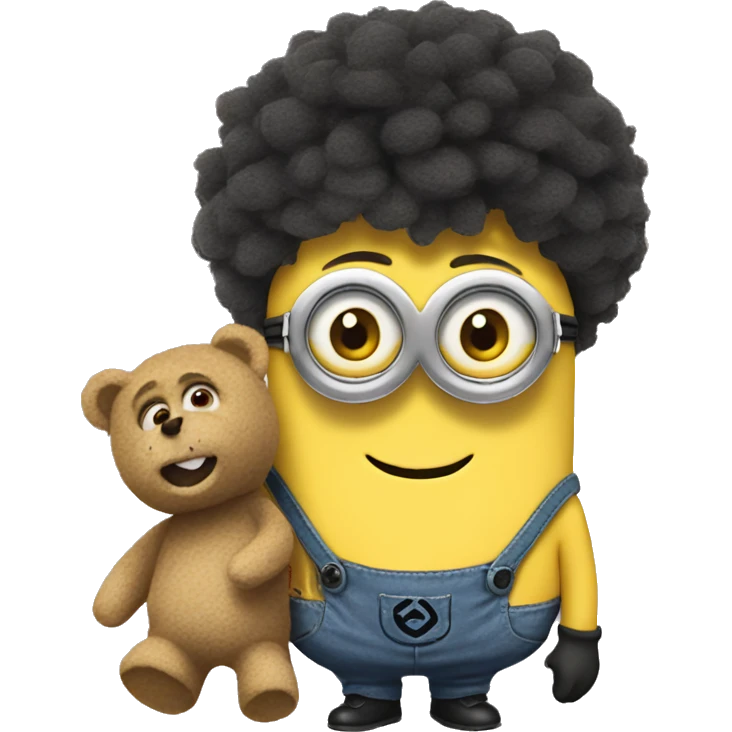Minions with teddy bear  doll emoji