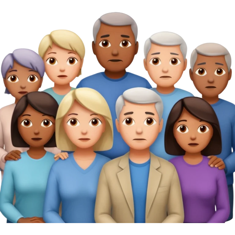 a gathering of middle aged adults as a support group emoji