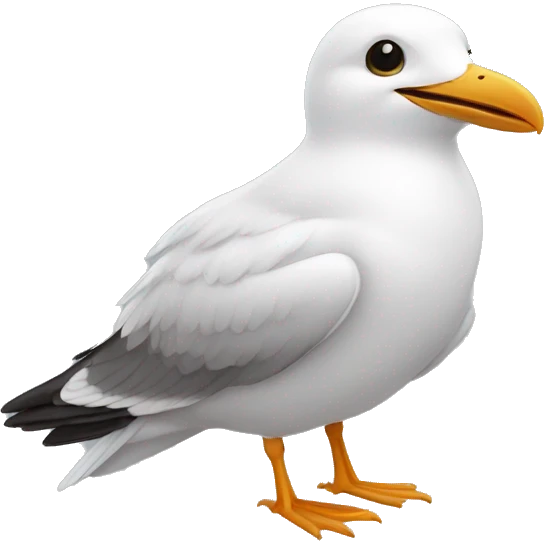 mouette en vole avec des ailes emoji