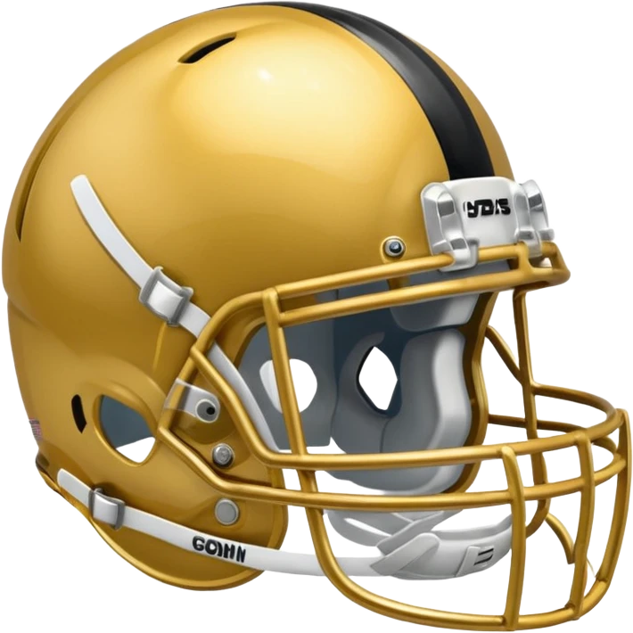 College football player helmet in gold color  emoji