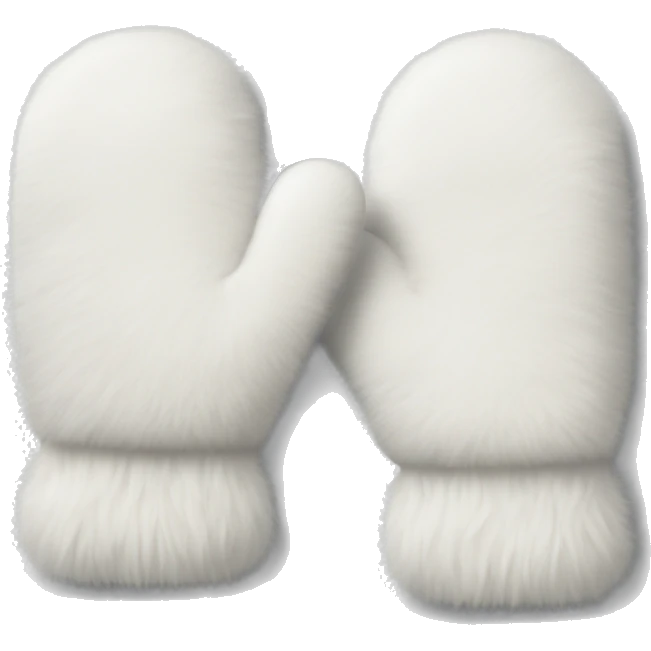 Fluffy white mittens emoji