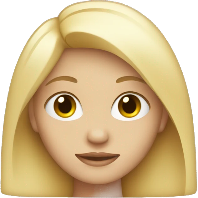 blonde girl with heart emoji