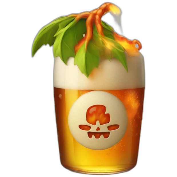 Dracaufeu bière emoji