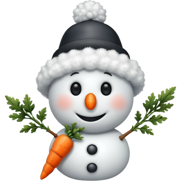 snowman wearing hat emoji