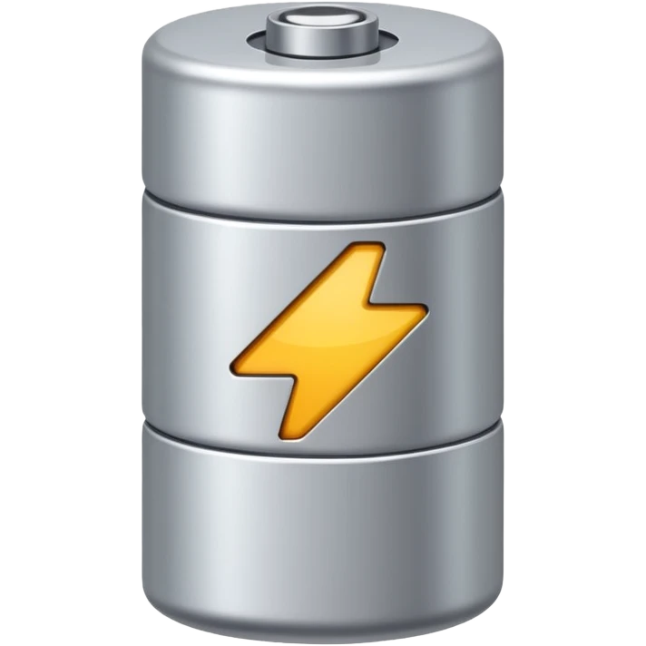 realistic small battery emoji