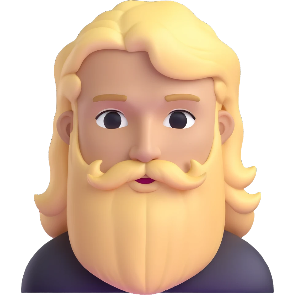 Mr Beast with blonde hair and beard emoji