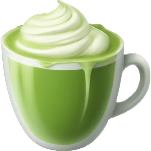Matcha latte in mug emoji