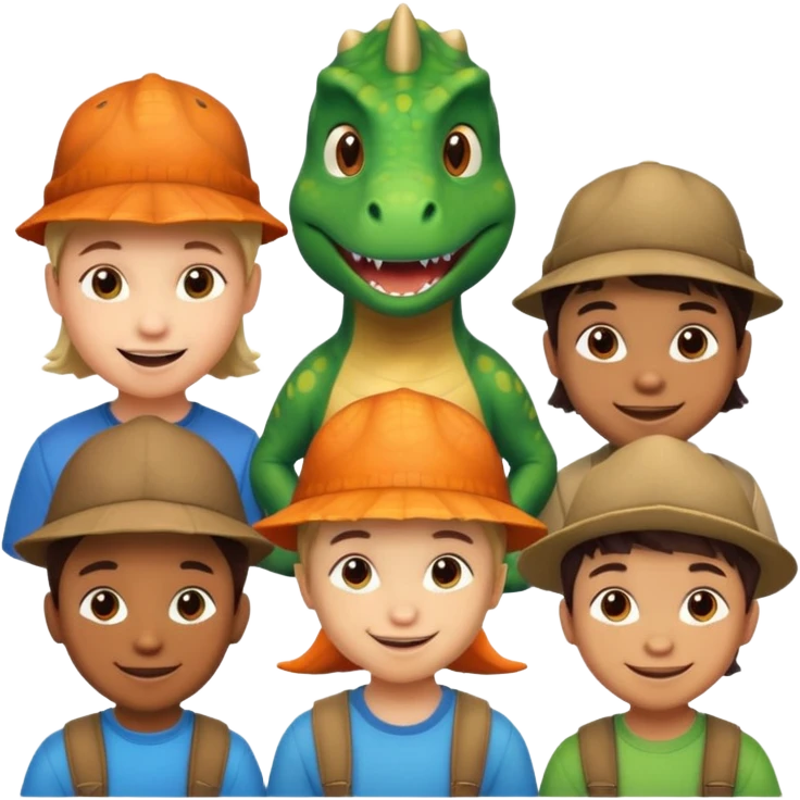 Dinosaur Hat Kids emoji
