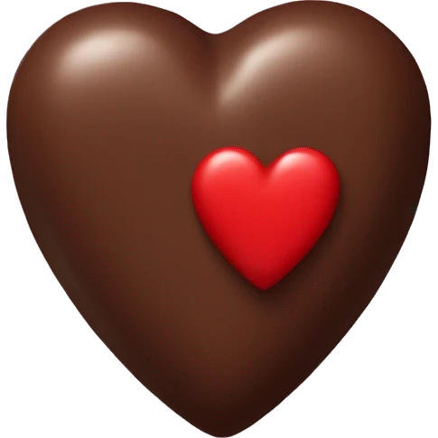 A chocolate with red heart emoji