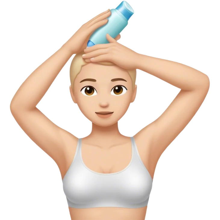 applying deodorant under arms emoji