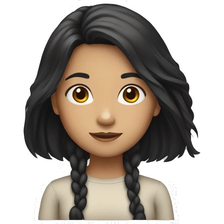 Girl with long black hair  emoji