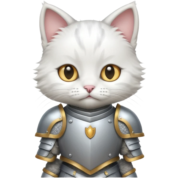 baby white cat armor emoji