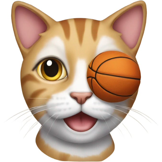 cat with a basketball  emoji
