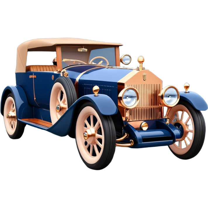 dark blue led lights hot rod nazi 1927 delicately inlaid rose gold wood barrel accents Scrooge McDuck’s chauffeur driven Rolls Royce futuristic electric plasma motors and dynamos with wide racing wheels that are strong agility advanced suspension and steering emoji