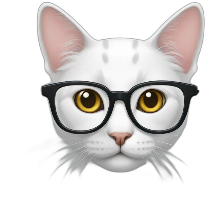 cat with nerd glasses emoji