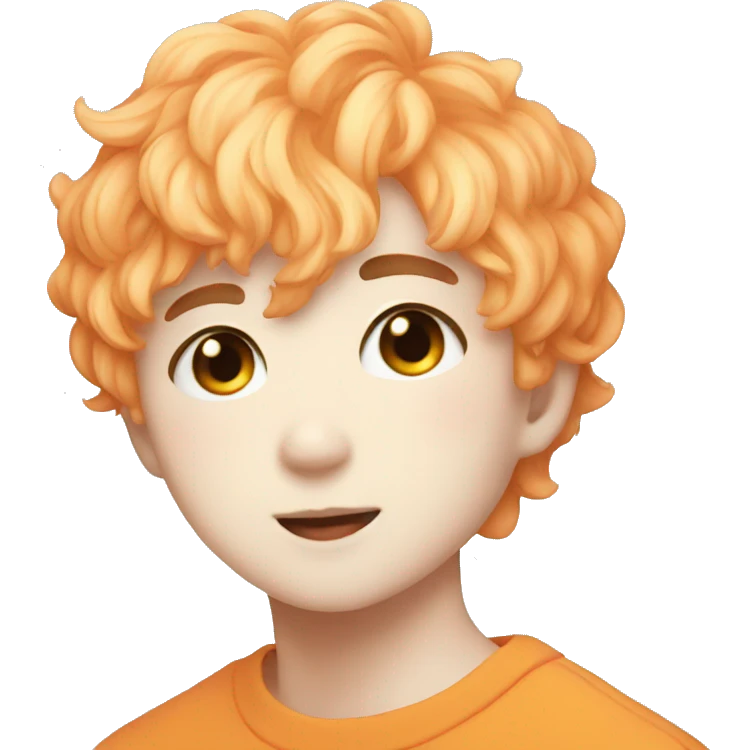 Yoongi with tangerine emoji