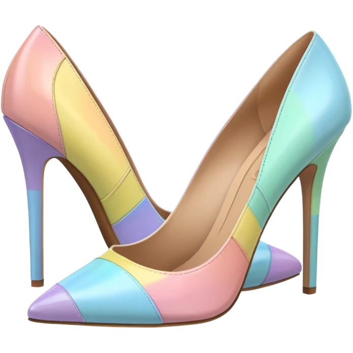 Rainbow pastel heels emoji