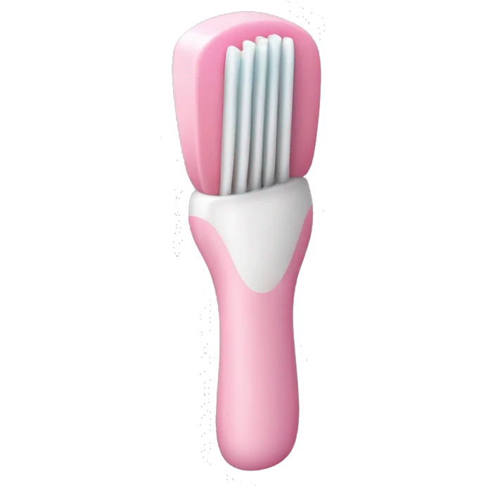 Pale pink toothbrush  emoji