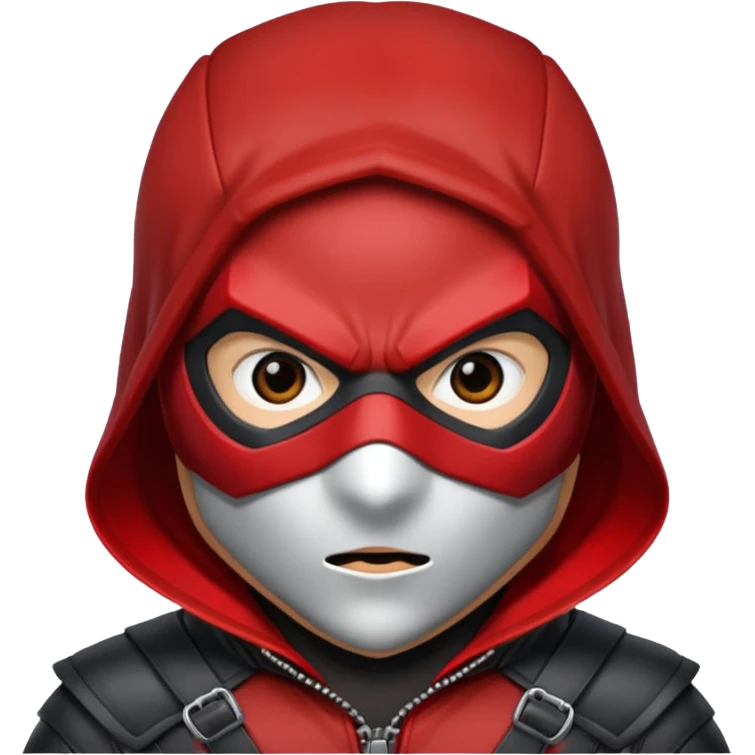 red hood with mask emoji