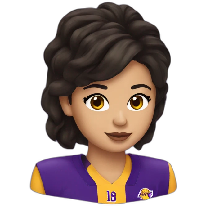 selena gomez with lakers jersey emoji
