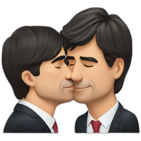 Pedro Sánchez kiss Carles Puigdemont emoji