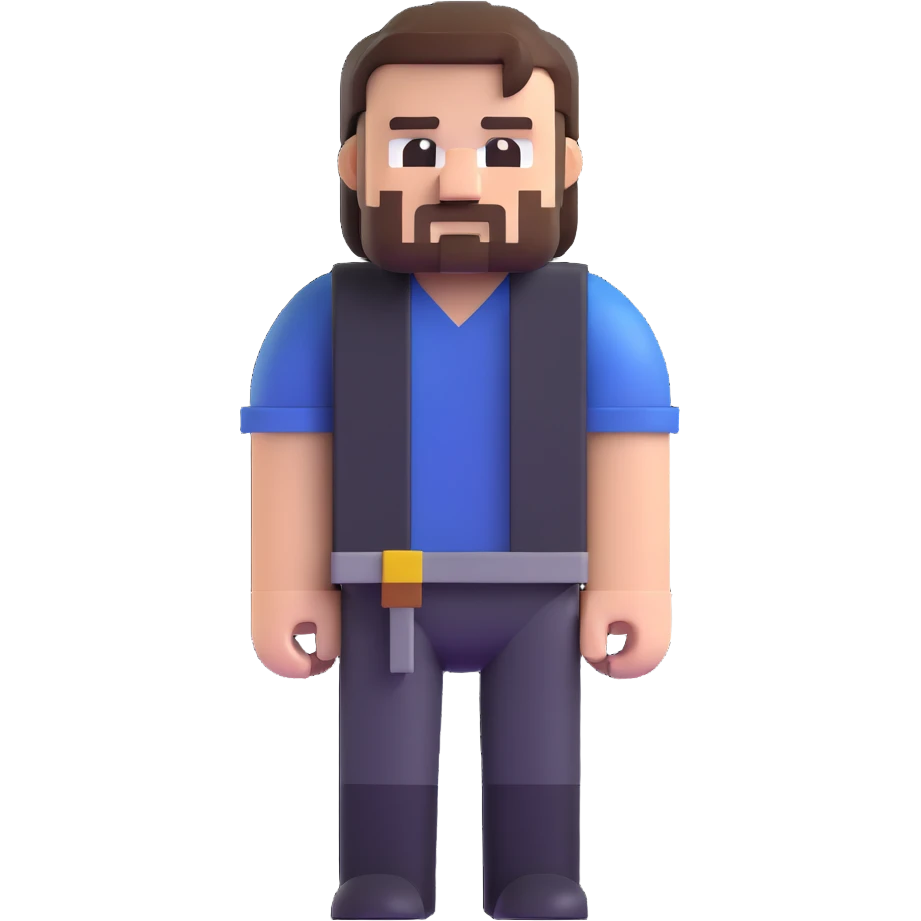 Jack Black as a Minecraft character emoji