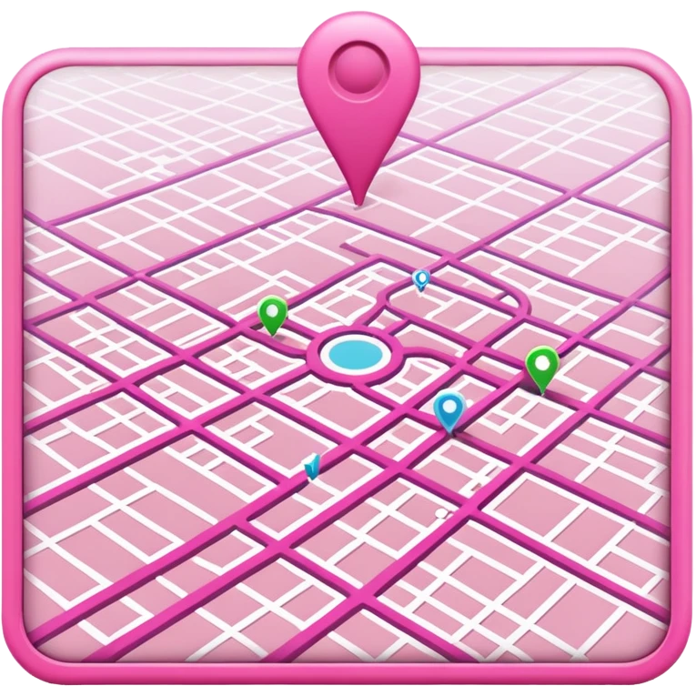 mix pink of a big gps map of the lines emoji