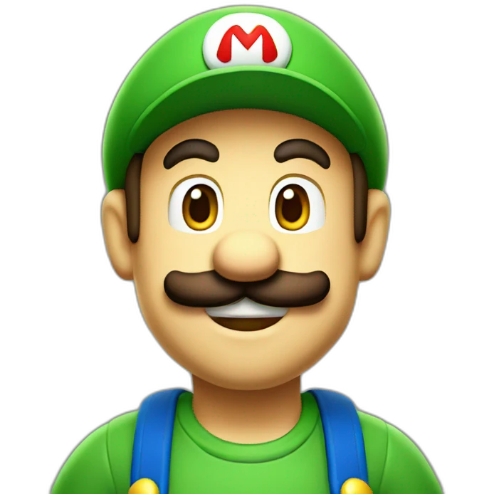mario using luigi hat emoji