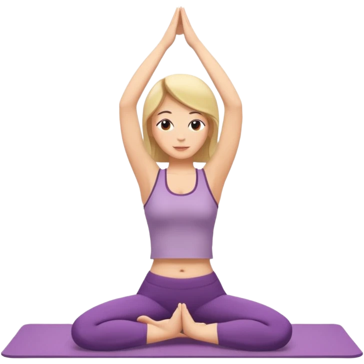 woman doing yoga emoji