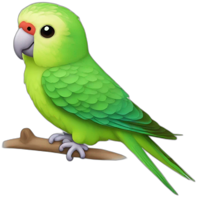 chubby green striped parakeet emoji